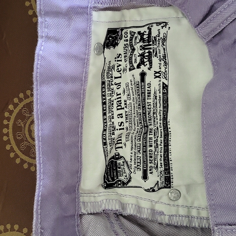 Levi’s 501 Button Fly Shorts - Lavender - 29" Waist - Picture 8 of 9